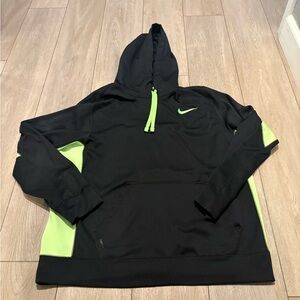 Nike Therma-Fit Black and Neon Green Sweatshirt